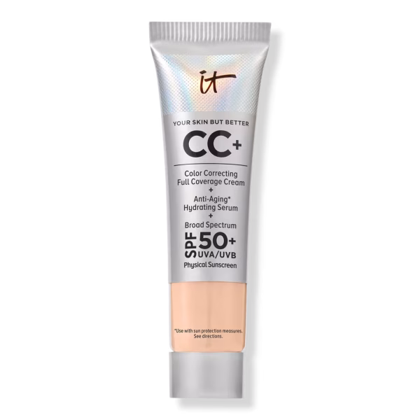IT Cosmetics CC+ Cream Full Coverage Color Correcting Foundation with SPF 50+ Réf light neutral mini