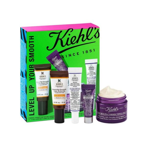 Kiehl's LEVEL UP YOUR SMOOTH: Set reafirmante facial