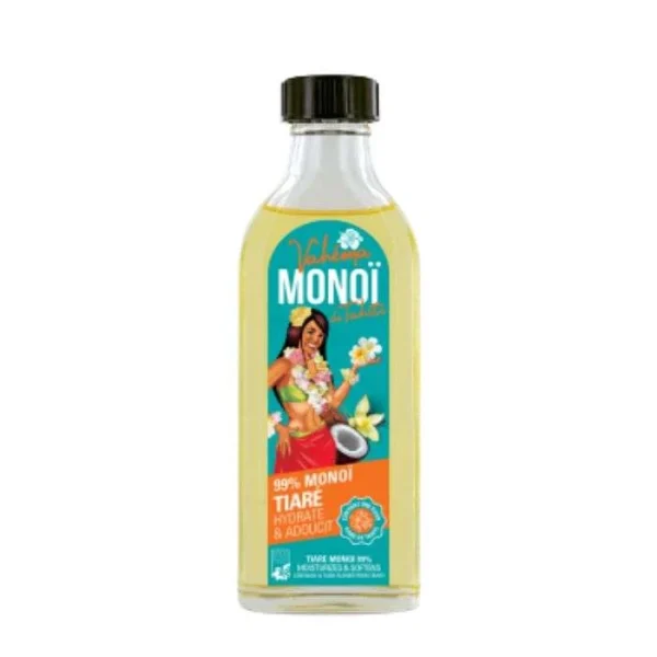Vahéma Monoï de Tahiti 99% Monoï Tiaré hydrate et adoucit 100 ml