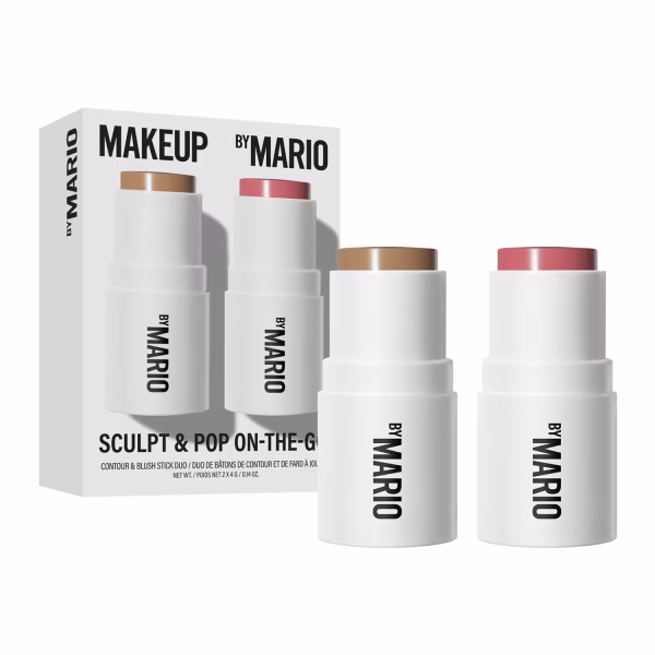 Makeup By Mario Sculpt & Pop On the Go-Duo Mini Contour et Blush Light medium+Dusty Rose