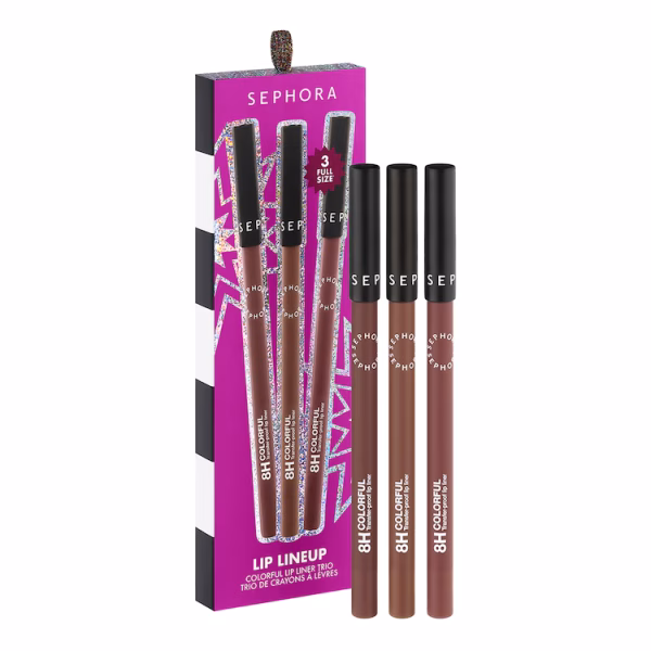 Sephora Lip Lineup Coffret trio de crayons à lèvres sans transfert 8HR Colorful